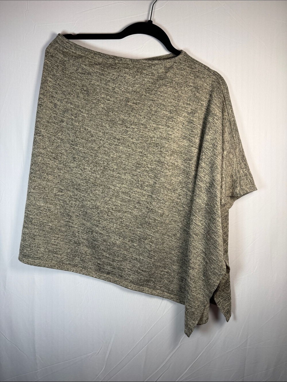 Women's Draped Wrap Poncho - Gray Taupe